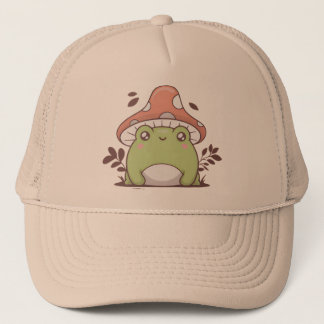 Een schattige kikker trucker pet
