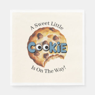 Een Schattige Kleine Koekjes Jongen Baby Shower Servet