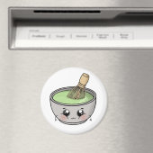 Een schattige kom matcha thee - Kawaii Magneet (Insitu (Vaatwasser))