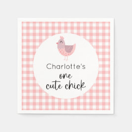 Een Schattige kuiken 1e verjaardag Servet