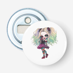 Een Schattige Meisje Halloween Design Collectie 13 Button Flesopener