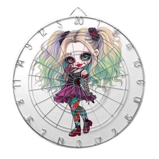Een Schattige Meisje Halloween Design Collectie 13 Dartbord (Voorkant)