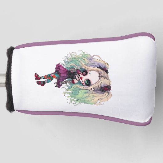 Een Schattige Meisje Halloween Design Collectie 13 Golfheadcover (Voorkant)
