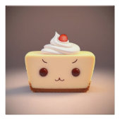 Een Schattige plakje cheesecake Perfect Poster (Voorkant)
