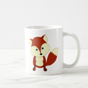 Een schattige rode vos koffiemok