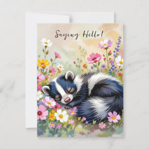 Een Schattige Stinkdier Groeten Briefkaart