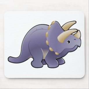 Een schattige triceratops dinosaurus muismat