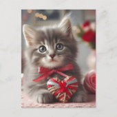 Een schattige Valentijn Kitten Briefkaart (Voorkant)