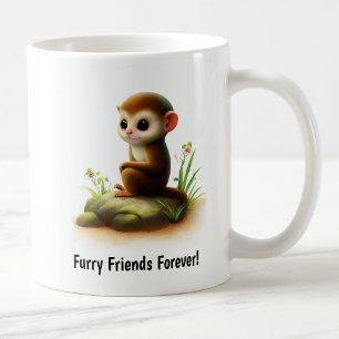 Een Schattigee 3D Painted Squirrel Monkey Coffee M Koffiemok