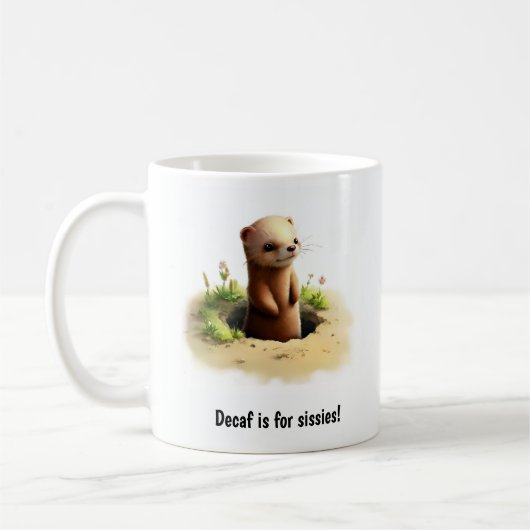 Een Schattigee 3D Painted Weasel Coffee Mok (Links)