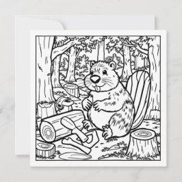 Een Schattigee bever in het Bos