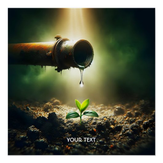 Een Schattigee druppel water Perfect Poster (Voorkant)