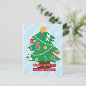 Een Schattigee kerst Feestdagenkaart (Staand voorkant)