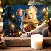 Een Schattigee kerstmuis Feestdagen Kaart