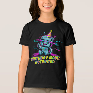 Een Schattigee Robot Activated Birthday Party Mode Tri-Blend Shirt
