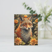 Een Schattigee rode vos Briefkaart (Staand voorkant)