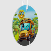 Een SCHATTIGEE schoolbus Ornament (voorkant)