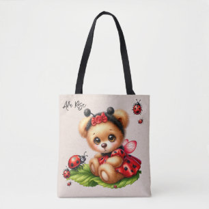 Een Schattigee teddybeer verkleed als een lievehee Draagtas
