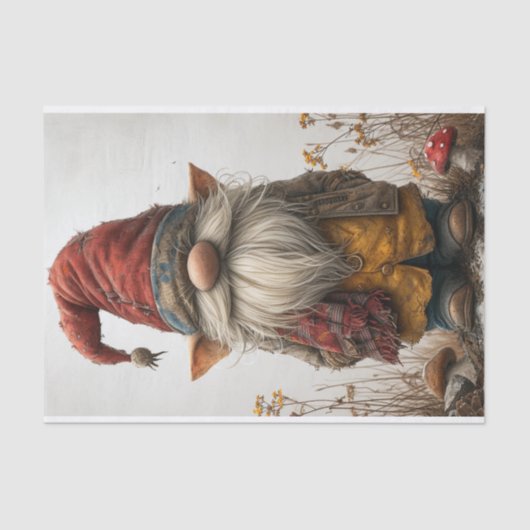 Een Schattigee winterkabouter Tissuepapier (Voorkant)