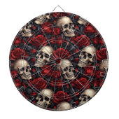 Een schedel en Rozen serie Design 10 Dartbord (Voorkant)