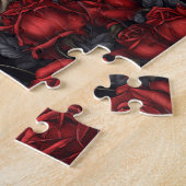 Een schedel en Rozen serie Design 10 Legpuzzel (Zijkant)