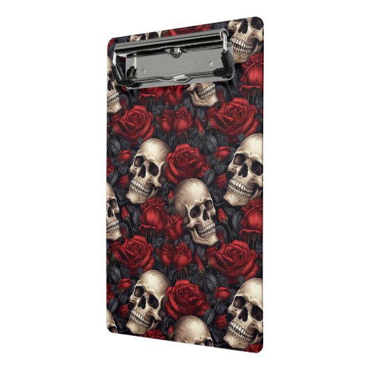 Een schedel en Rozen serie Design 10 Mini Klembord (Angled2)