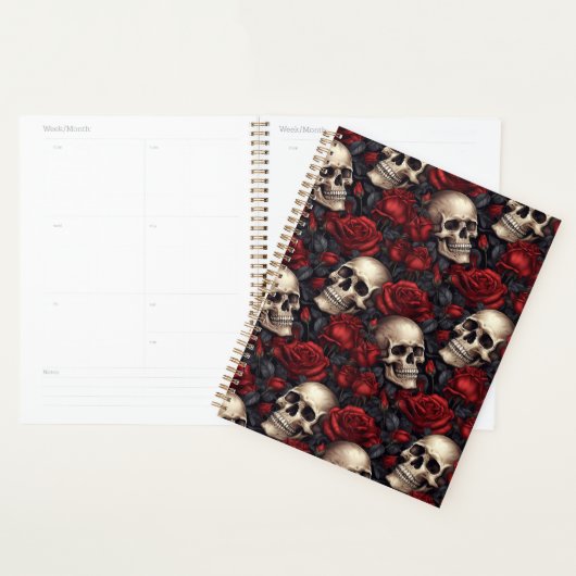 Een schedel en Rozen serie Design 10 Planner (Display)