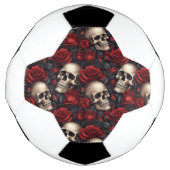 Een schedel en Rozen serie Design 10 Voetbal (Voorkant)