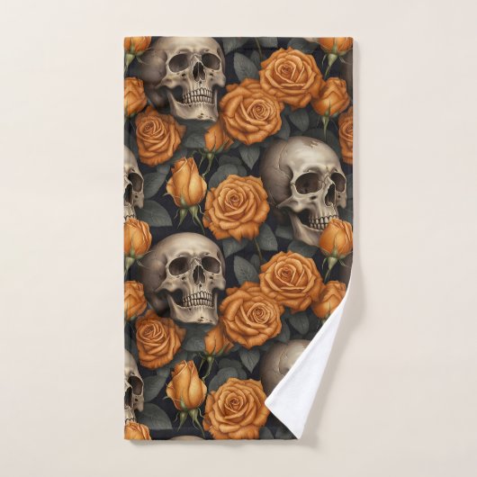 Een schedel en Rozen serie Design 11 Bad Handdoek (Handdoek)