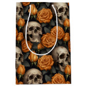 Een schedel en Rozen serie Design 11 Medium Cadeauzakje (Voorkant)