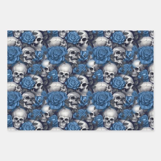 Een schedel en Rozen serie Design 12 Inpakpapier Vel (Voorkant 2)