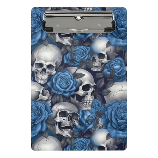 Een schedel en Rozen serie Design 12 Mini Klembord (Voorkant)