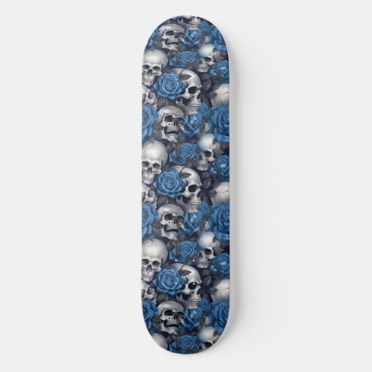 Een schedel en Rozen serie Design 12 Skateboard (Voorkant)