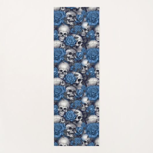 Een schedel en Rozen serie Design 12 Yogamat (Voorkant)