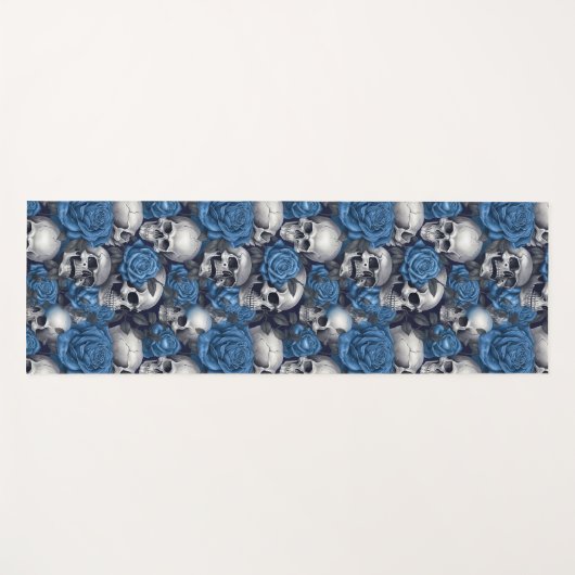 Een schedel en Rozen serie Design 12 Yogamat (Voorkant (horizontaal))