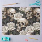 Een schedel en Rozen serie Design 3 Tissuepapier (Craft)