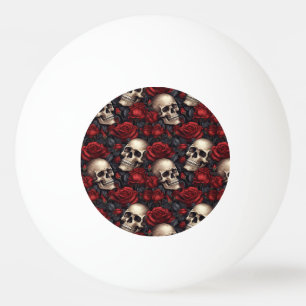 Een Schedel en Rozen Serie Ontwerp 10 Pingpongballen