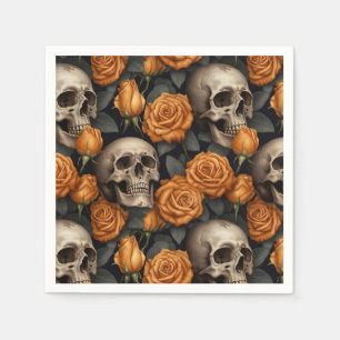Een Schedel en Rozen Serie Ontwerp 11 Servet