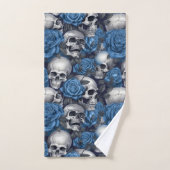 Een Schedel en Rozen Serie Ontwerp 12 Bad Handdoek (Handdoek)