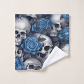Een Schedel en Rozen Serie Ontwerp 12 Bad Handdoek (Wasdoekje)