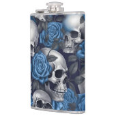 Een Schedel en Rozen Serie Ontwerp 12 Heupfles (Links)