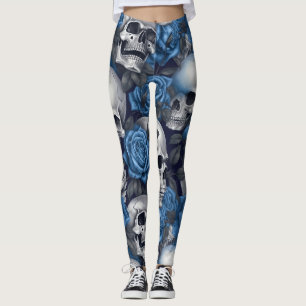 Een Schedel en Rozen Serie Ontwerp 12 Leggings