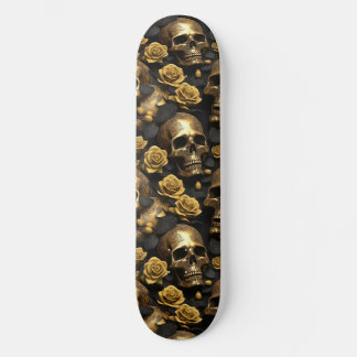 Een Schedel en Rozen Serie Ontwerp 8 Skateboard