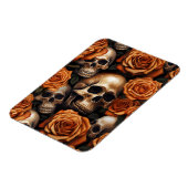 Een schedel en Rozen serie ontwerp 9 Magneet (Linkerzijde)