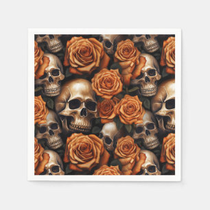 Een Schedel en Rozen Serie Ontwerp 9 Servet