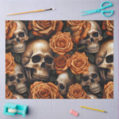 Een schedel en Rozen serie ontwerp 9 Tissuepapier (Craft)