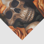 Een schedel en Rozen serie ontwerp 9 Tissuepapier (Detail)