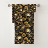 Een schedel en Rozen Series Design 8 Bad Handdoek (Insitu)