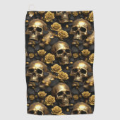 Een schedel en Rozen Series Design 8 Golfhanddoek (Voorkant)