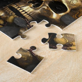 Een schedel en Rozen Series Design 8 Legpuzzel (Zijkant)